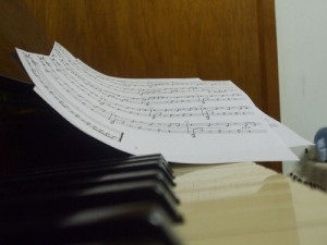 Two Sheet Music Papers